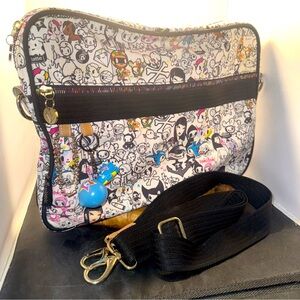 Tokidoki Black Laptop Bag with Playful Design